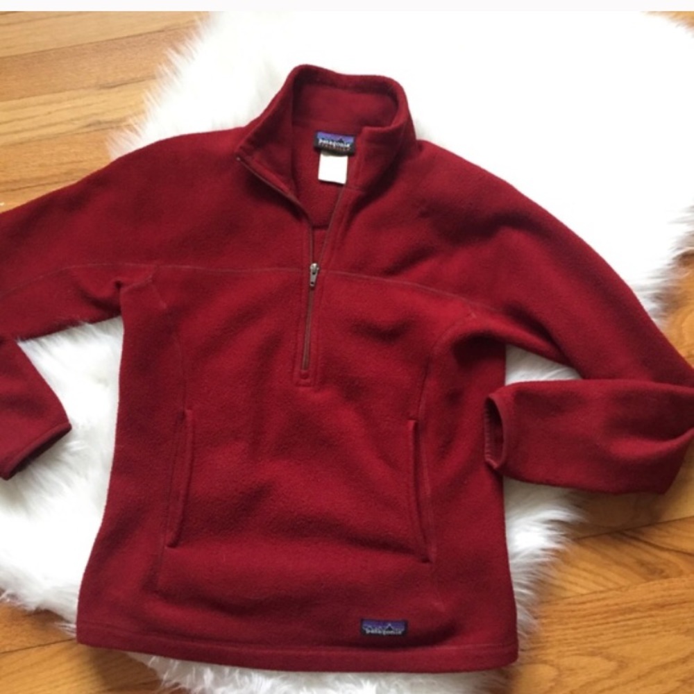 Wine colored Patagonia zip up jacket